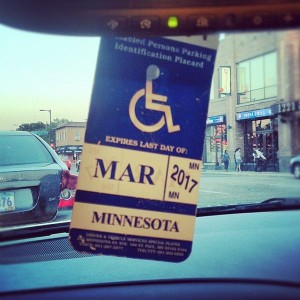 Picture of a disability parking pass